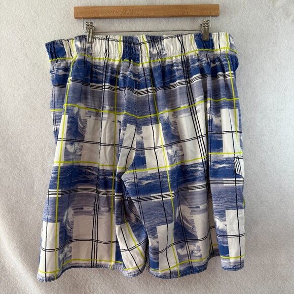 JOE BOXER Big‎ Men's Size XXL Mesh Lined Swim Trunks Shorts Cargo Pocket BLUE - Picture 4 of 6